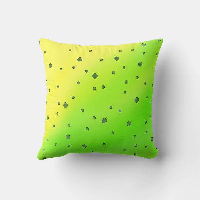 Almofada pontos verdes amarelos (Verso)