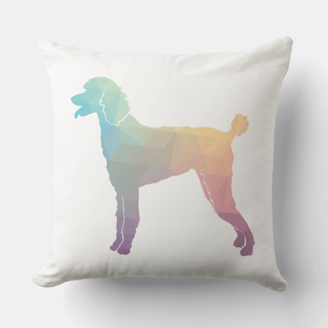 Almofada Poodle Geo Silhouette Pastel (Frente)