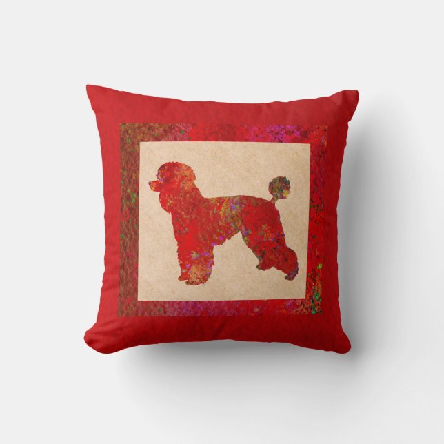 Almofada Poodle Vermelho (Frente)