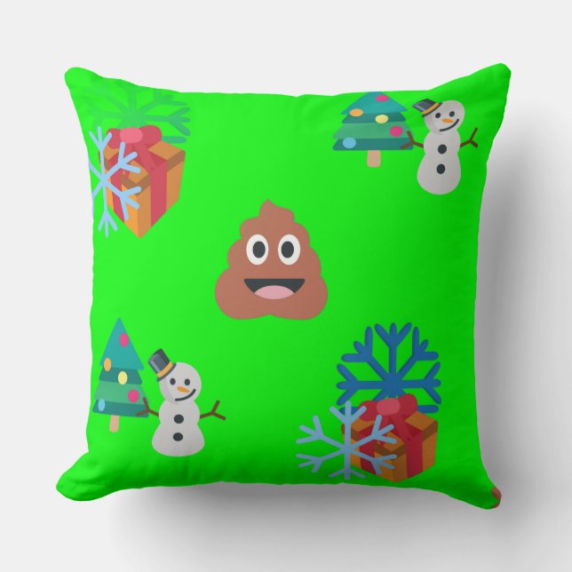 Almofada poop emoji de natal (Frente)