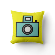 Pop art antiga câmera amarela 