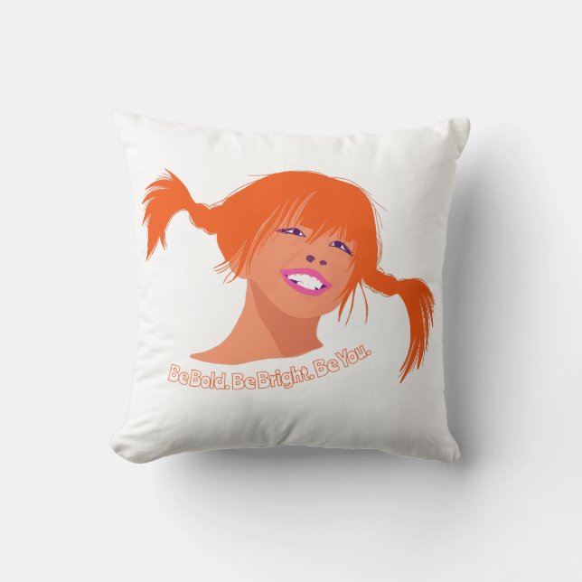 Almofada Pop Art Ponytail Girl Cushion – Fun, Bright & Play (Frente)