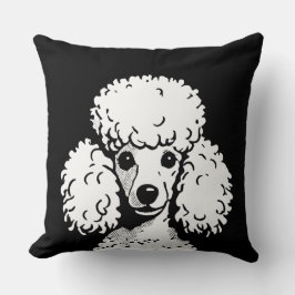Almofada Pop Art Poodle Black & White Chic Aestic