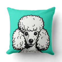 Pop Art Poodle Mint & White Chic Aestic