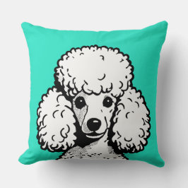 Almofada Pop Art Poodle Mint & White Chic Aestic