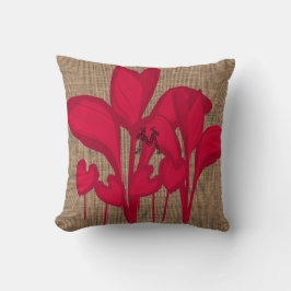 Almofada Pop de cor brilhante Canvas de folhagem de banana