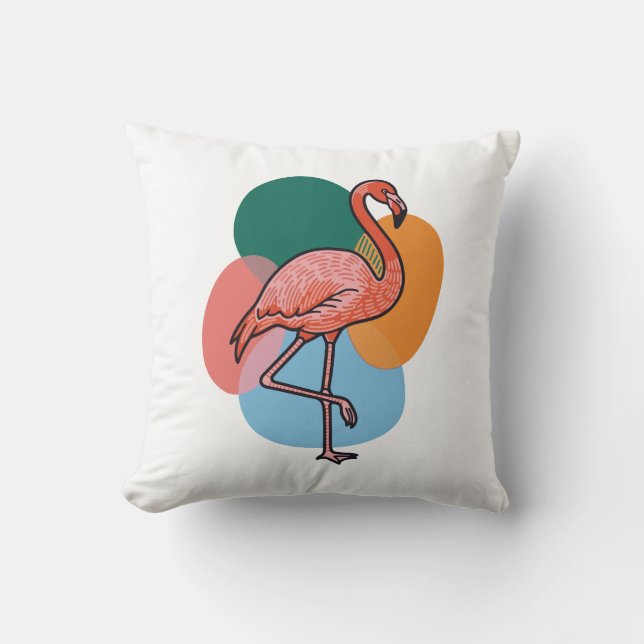 Almofada Pop do Flamingo (Frente)
