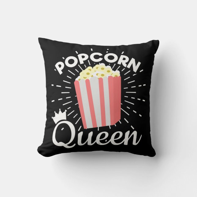 Almofada Popcorn Queen Women Movie Lover Pipoca (Frente)