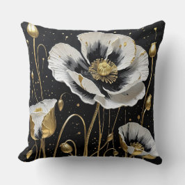 Almofada Pópias Douradas Pintadas