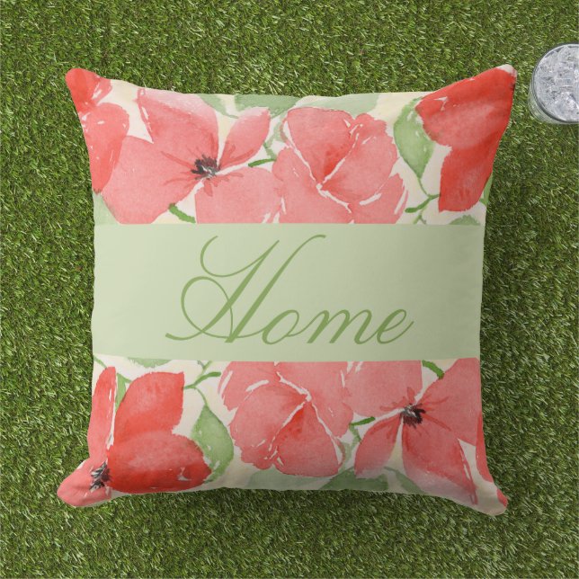 Almofada Poppies de Verão (Grama)