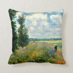 Almofada Poppy Field, Argenteuil - Belas artes por Claude M