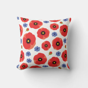 Almofada Poppys E Cornflower Patterno