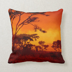Almofada Por do sol africano alaranjado