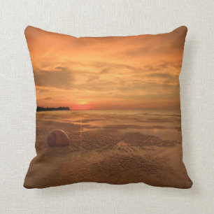 Almofada Por do sol em uma praia tailandesa
