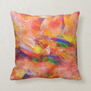 Almofada Por do sol infinito da pintura abstrata