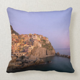 Almofada Por do sol sobre a vila de Manarola em Cinque