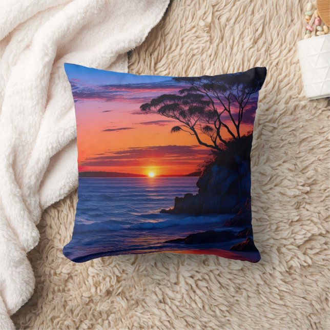 Almofada Pôr do Sol Tropical (Cobertor)