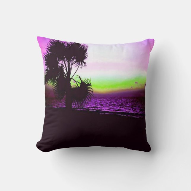 Almofada Por do sol tropical (Frente)