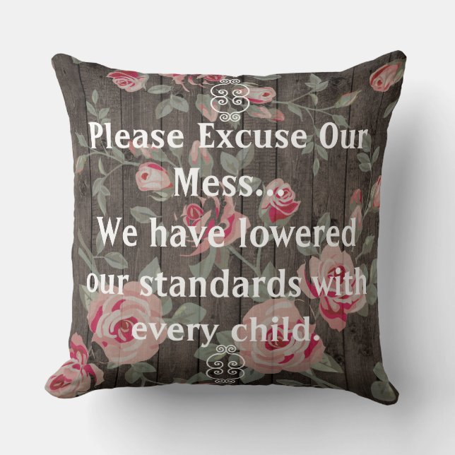 Almofada Por favor, desculpem a nossa Mess. (Frente)