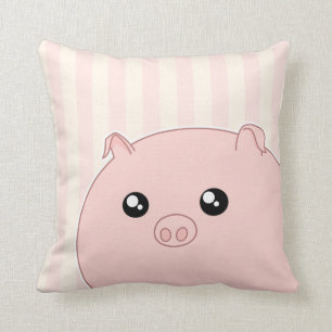 Almofada Porco cor-de-rosa carnudo bonito de Kawaii