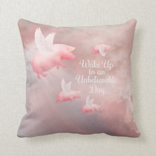 Almofada Porcos Voam Um Inacreditável Travesseiro decorati