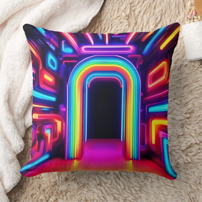 Almofada Portão Arco-íris Neon (Cobertor)