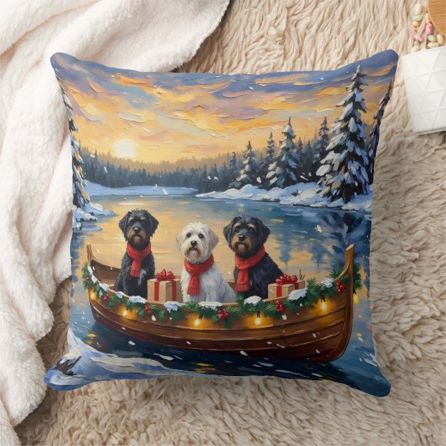 Almofada Portuguese Water Dog Christmas Boat Holiday (Cobertor)