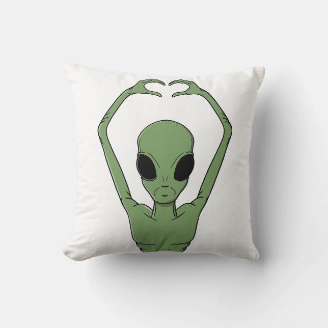 Almofada Pose do Coração Alien (Frente)