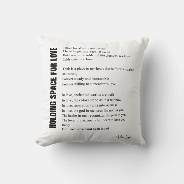 Almofada Posicionando espaço para o poema do amor (Frente)