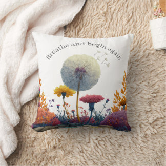 Almofada Positive Affirmation Breathe Throw Pillow Friend