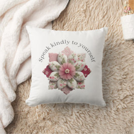 Almofada Positive Affirmation Throw Pillow Speak Kindly 
