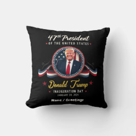 Almofada posse de Trump Jan 20, celebrações de 2025