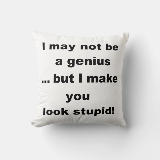 Almofada Posso não ser um gênio... procurar o infinito. (Frente)