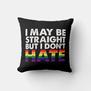 Almofada Posso ser Hetero, mas não odeio Gay LGBT
