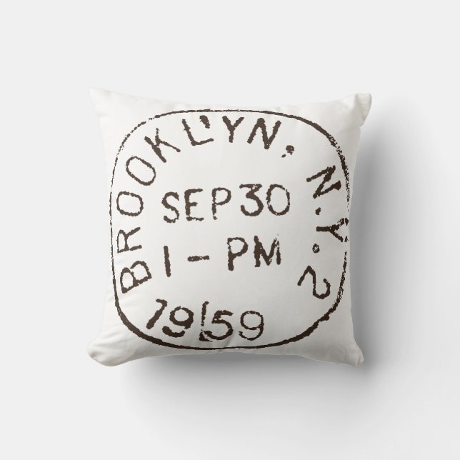Almofada postagem de tendência de vintage brooklyn nyc Nova (Frente)