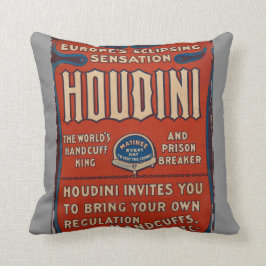 Almofada Poster de Houdini do vintage da reprodução do