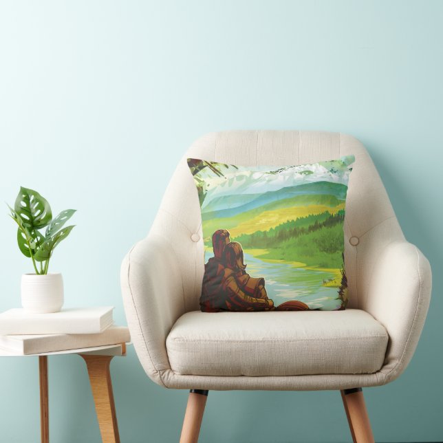 Almofada Poster de viagens Espacial Retroativo E Missão De  (Cadeira)