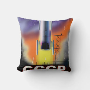 Almofada Poster do foguete espacial da União Soviética