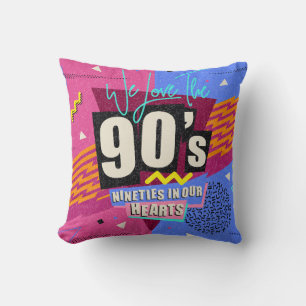 Almofada poster dos anos 90 e 80. Adoramos Os Anos 90. Esti