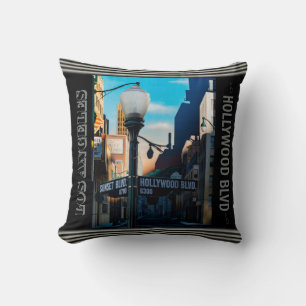 Almofada Poster Hollywood Blvd. travesseiro decorativo