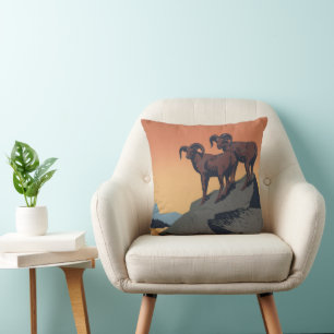 Almofada Poster vintage Promovendo Viagem Para Parques Naci