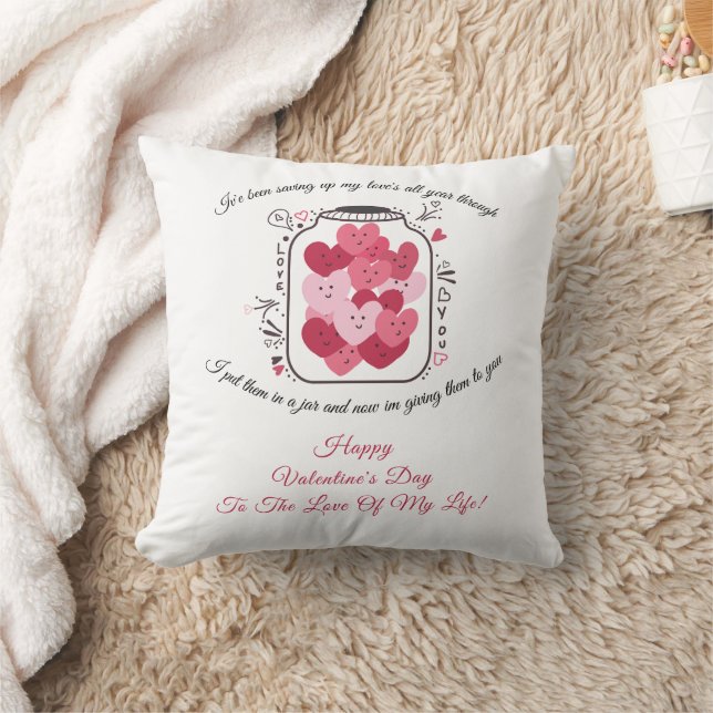 Almofada Pote de Amor Dia dos Namorados (Cobertor)