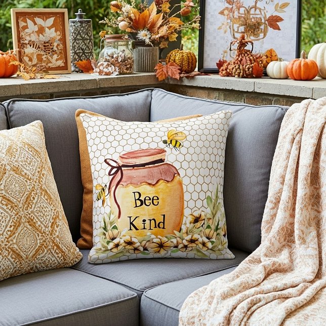 Almofada Pote de mel de abelhas (Criador carregado)