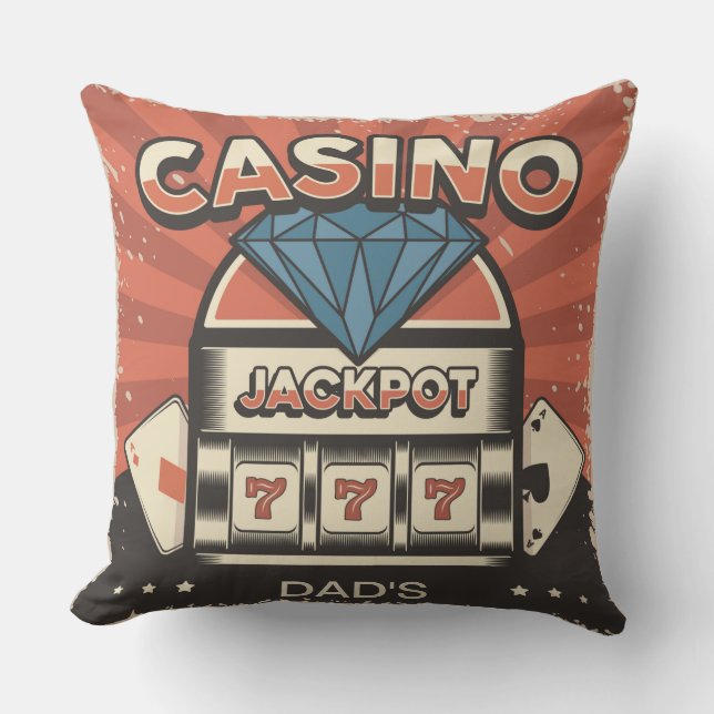 Almofada Pote Dia de os pais Casino Jack (Frente)