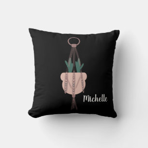 Almofada Potes de Plantador de Perigo de Planta de Macrame 