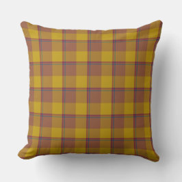 Almofada Potters Clay and Pizza Plaid Brown Gold