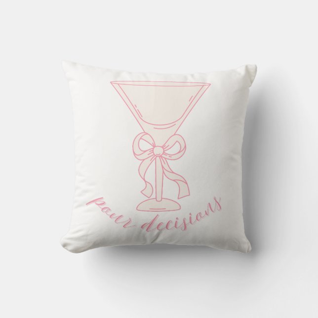 Almofada Pour Decisions Martini Glass Design | Cute Girly (Frente)