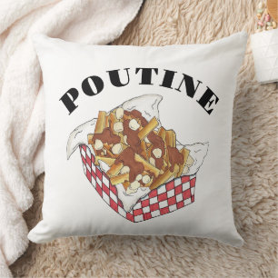 Almofada Poutine Quebec Canadá Comida francesa Fries