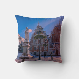 Almofada Praça da Prefeitura de Riga no inverno