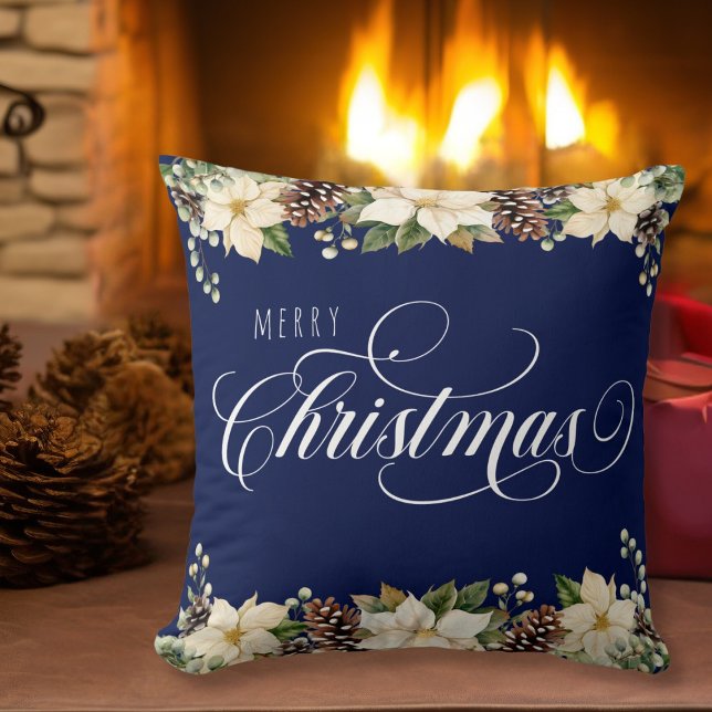 Almofada Praça de Poinsettia de Natal (Criador carregado)
